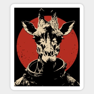 High Orbit Giraffe Astronaut Magnet